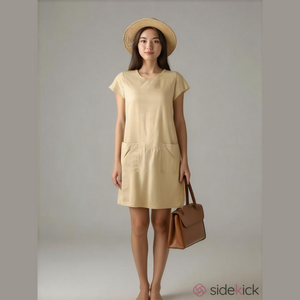 Soft Tan Midi Dress by Laila Jayde NWT Size XS